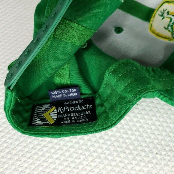 K-Products John Deere Embroidered Snapback Cap Dad Hat Green Cotton - Picture 3 of 7